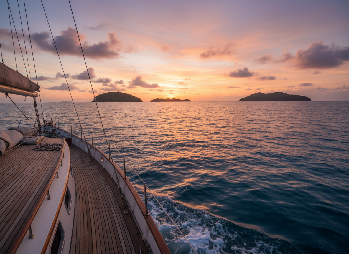 una bella foto del mare vista dalla barca